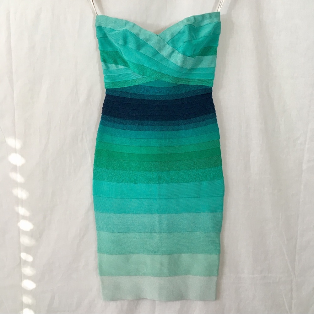 Herve Leger Izzie Ombré dress
